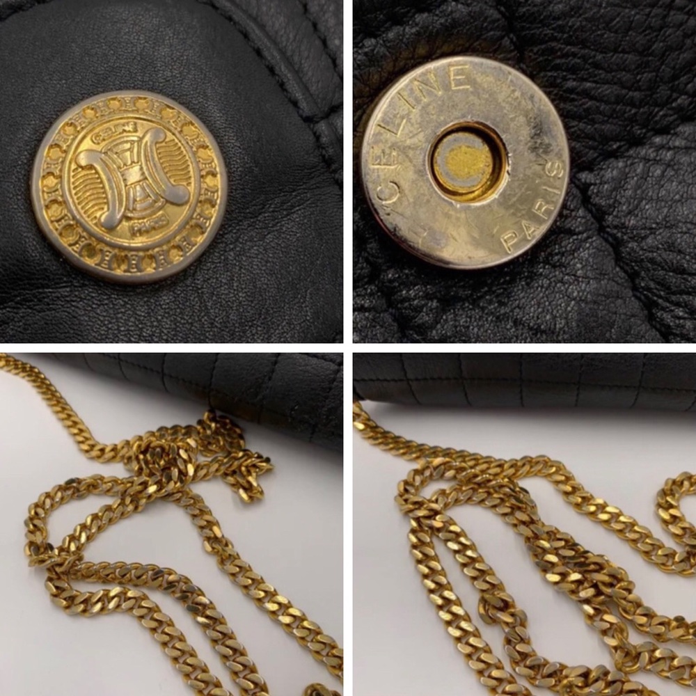 Auth Celine Quilted Pattern With Triomphe Logo Ba… - image 7